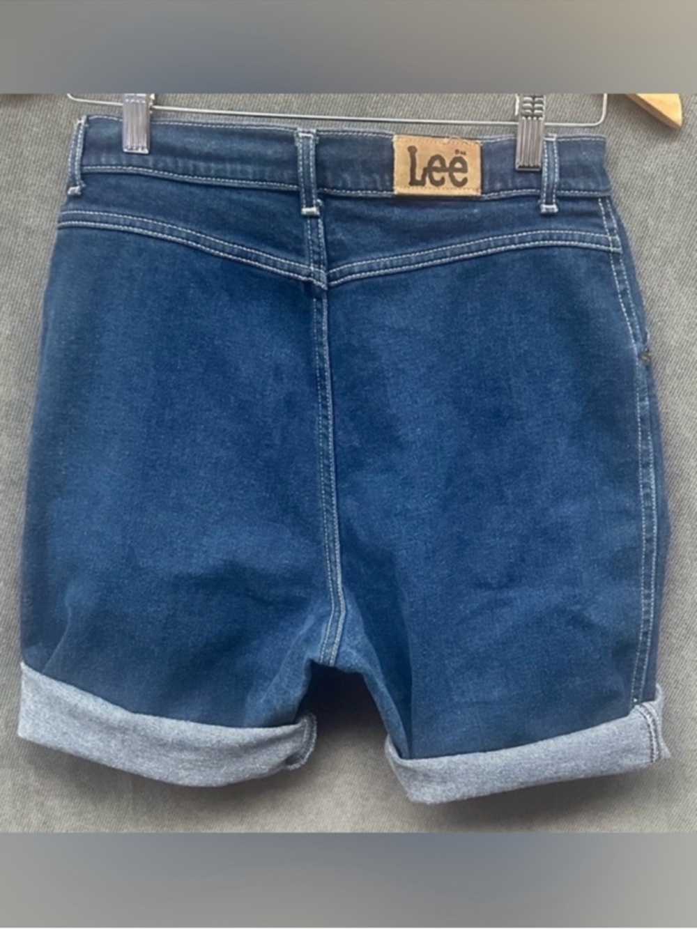 Vintage Lee bare back jean shorts high waist women’s size 14